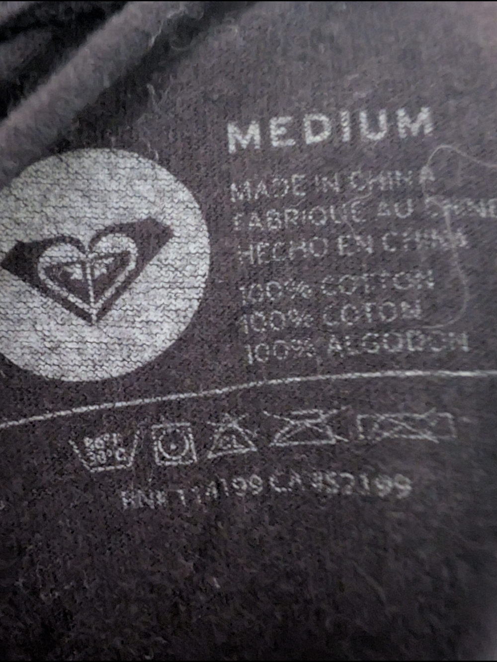 Roxy Black V-Neck Tee with Pink Graphic Circle - Picture 3 of 3
